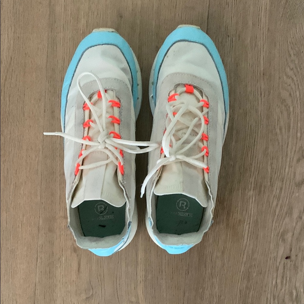 Reebok Cream and Light Blue Sneakers